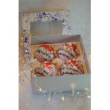Kerstballen 4x8cm rood